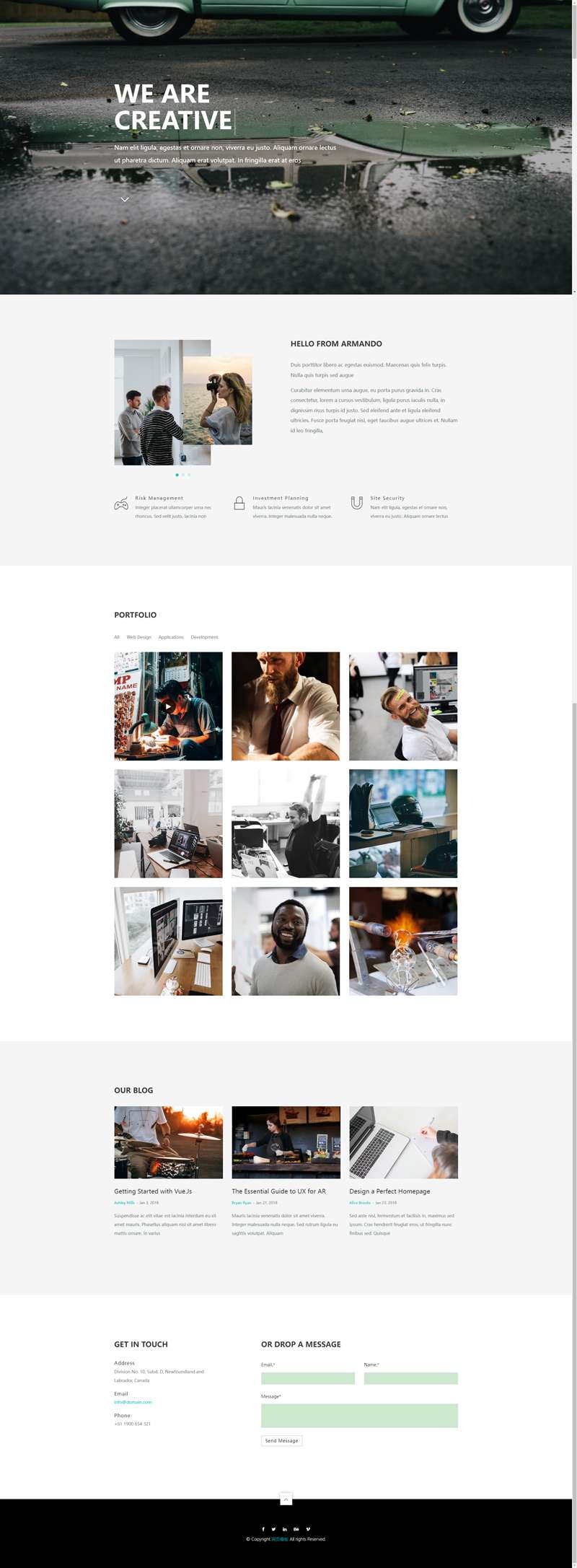 html网页制作模板代码