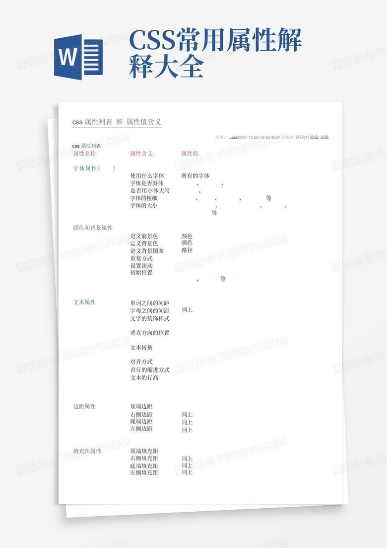 html标签属性大全