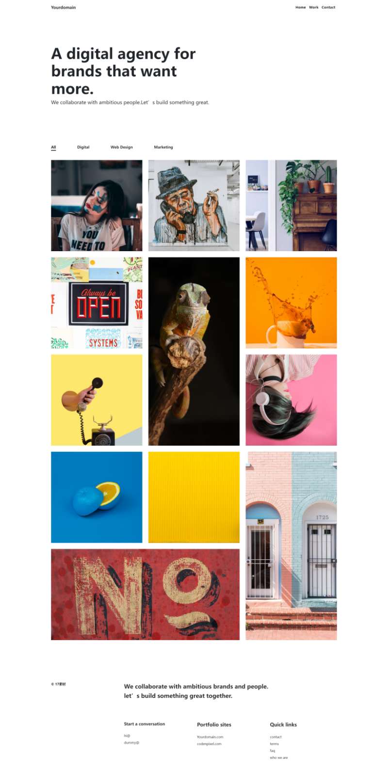 大一html网页制作代码