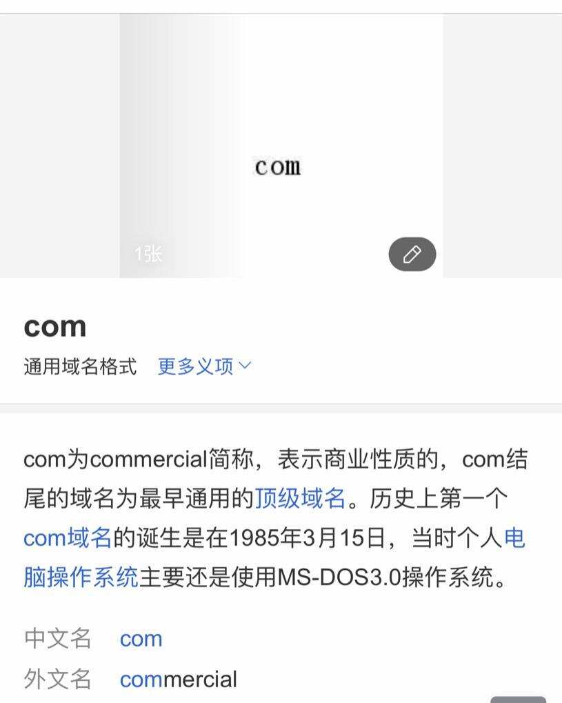 四字母com域名中