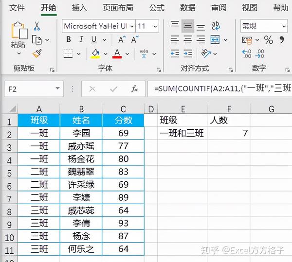 countif函数的使用方法